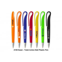 2109 Swan - Twist Action Ball Plastic Pen, Promotional Gifts, Promotional Gift, Singapore